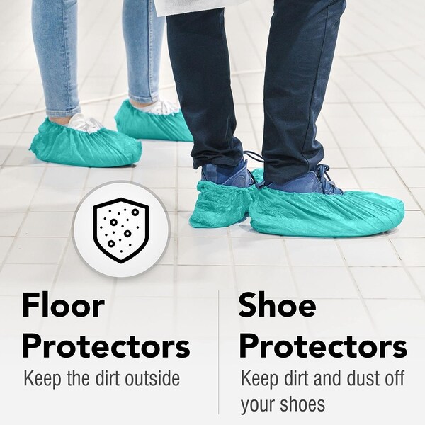 Wecare Protective Shoe Covers, Individually wrapped, 25 Pairs, Green, 25PK - WMN100151
