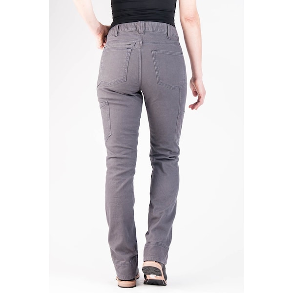 Dovetail Workwear Women's Utility Pant, 4, Dark Grey, 99% cotton / 1% spandex - DWS19P2C-030-4X28