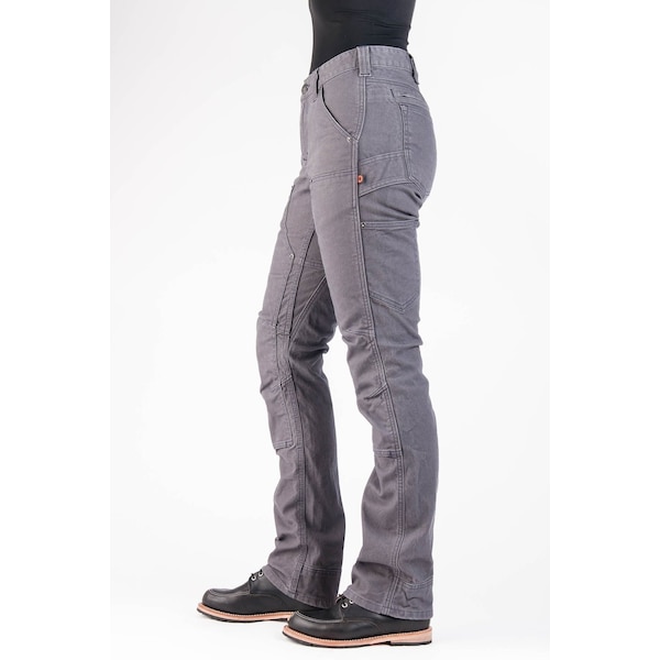 Dovetail Workwear Women's Utility Pant, 4, Dark Grey, 99% cotton / 1% spandex - DWS19P2C-030-4X28