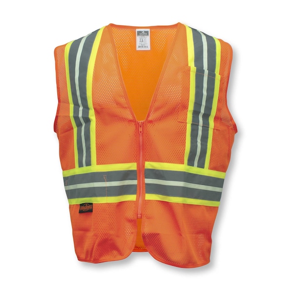 Radians Hi-Vis Econ TpR/Cl2 Glow Vest /2Tn Trm-Org-S - SV22GL-2ZOM-S