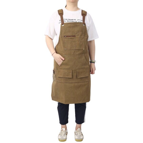 Edendirect Heavy Duty not waxed Canvas Tool Apron, Adjustable Tool Apron, 16 Oz , Fully Adjustable - IR-W465P181588