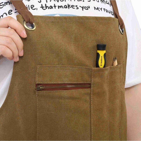Edendirect Heavy Duty not waxed Canvas Tool Apron, Adjustable Tool Apron, 16 Oz , Fully Adjustable - IR-W465P181588