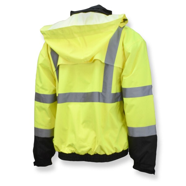 Radians Hi-Vis 3-in-1 Bomber Jacket, Ripstop Polyester, Class Type R Class 3 Hi-Vis Green / Black, 4XL - SJ320B-3ZGS-4X