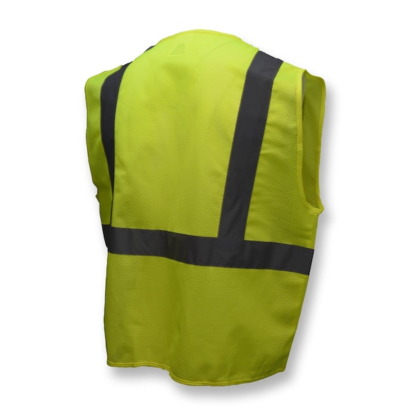 Radians Hi-Vis Economy Safety Vest 4XL Class 2 U-Block Back, , Hook and Loop - SV2GM4X