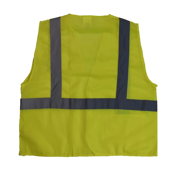 Radians Hi-Vis Economy Safety Vest 4XL Class 2 U-Block Back, , Hook and Loop - SV2GM4X