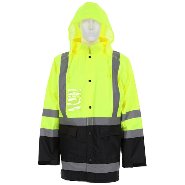 Mcr Safety Garments, Poly/PU, ANSI Class 3, Lime, Shaded X3 - 508SJX3