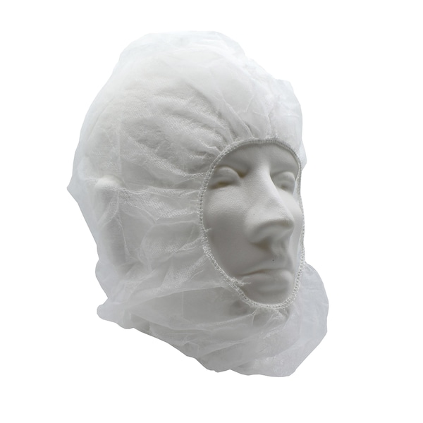 Cordova WHITE POLYPROPYLENE HOOD, BOUFFANT CAP/BEARD COVER COMBO, 12PK - PPHOODW100