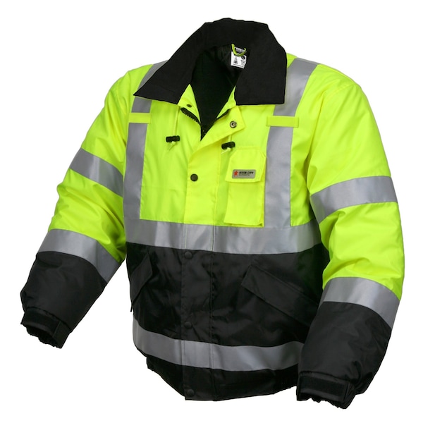 Mcr Safety Garments, Bomber Jacket 2 Tone W/ Silver Stripes X3 - BBCL3LX3