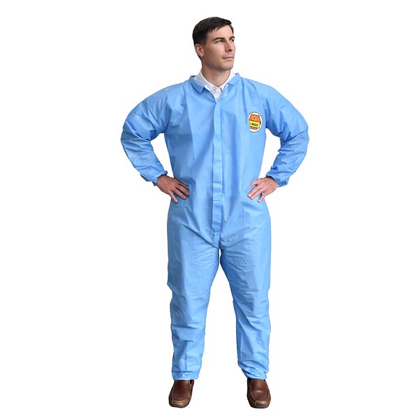 Cordova C-Max SMS Coverall - Blue, 2XL, 12PK - SMS9002XL
