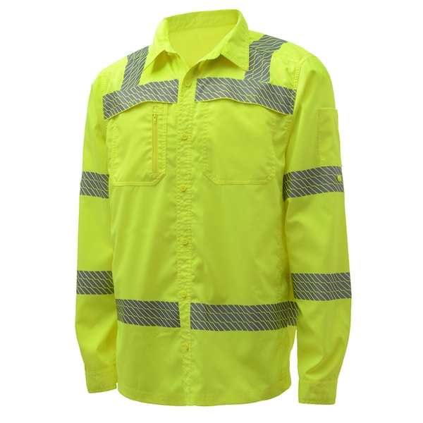 Gss Safety Class 3 Long Sleeve T-Shirt w/Black - 5113-5XL