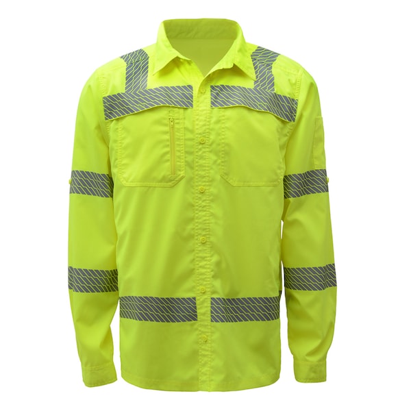 Gss Safety Class 3 Long Sleeve T-Shirt w/Black - 5113-5XL