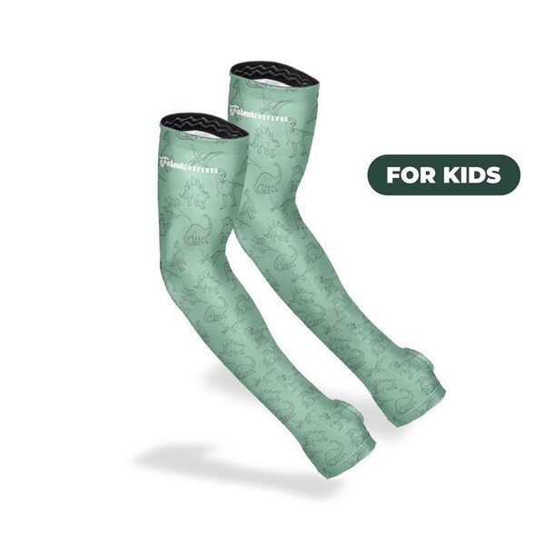Farmers Defense Farmers Defense M Polyester/Spandex Dino Green Protection Sleeves - KSLV-DINO-M