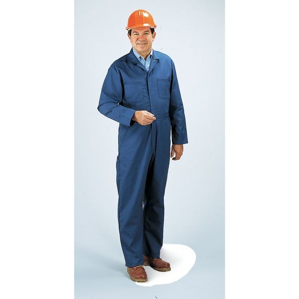 Red Kap Coverall, 35% Cotton, 65% Polyester, 7.25 oz Fabric Weight, 30 in Inseam, White, 44 Regular - CT10WH RG 44