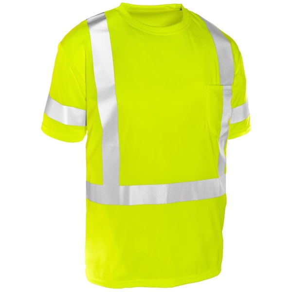 Kishigo 5X, Lime, Class 3, Short Sleeve Class 3 T-Shirt - 9118-5X