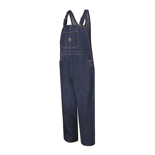Red Kap BD10 6B10Dn0 Indigo Denim Bib Overall, Cotton, 11.75 oz Fabric Weight, 32 in Inseam, Indigo - BD10DN 48 32