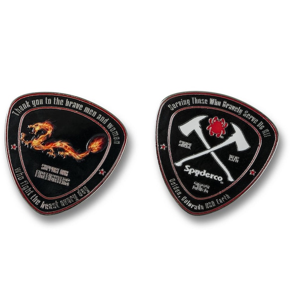 Spyderco 2024 Spyderco Fire Dragon Coin 2022 Wildland Firefighter Foundation, Reveal 7 - SPY-COINFD2022