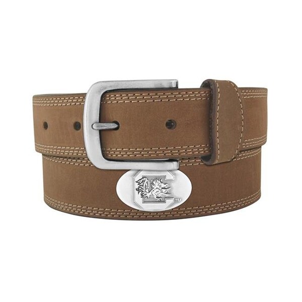 Zeppelinproducts ZeppelinProducts USC-BOLPSCRZ-LBR-46 South Carolina Concho Crazyhorse Leather Belt; 46 Waist - USC-BOLPSCRZ-LBR-46