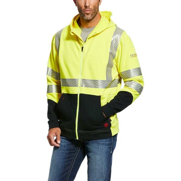 Ariat Flame-Resistant Full Zip Hoodie, 28 cal/sq cm, XL, 12 oz Zipper Closure - 10027912