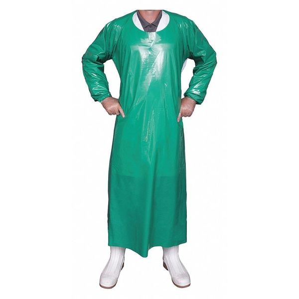 Top Dog Die Cut Gown, 6 mil, Green, XL - 86042