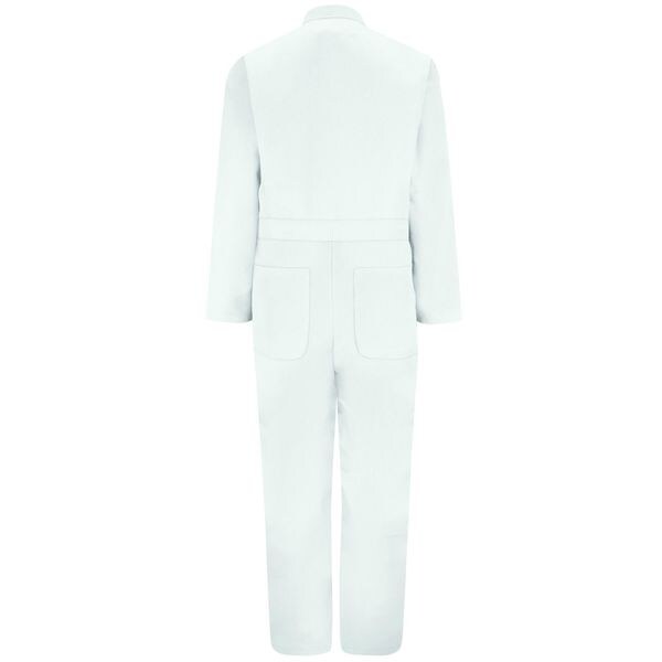 Red Kap Coverall, 35% Cotton, 65% Polyester, 7.25 oz Fabric Weight, 34 in Inseam, White, 46 Long - CT10WH LN 46
