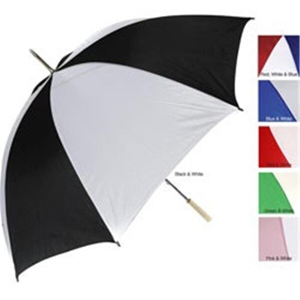 Rainworthy DDI 2347264 RainWorthy 60 Inch Windproof Umbrella - Black and White Case of 24 - 065-A60BK