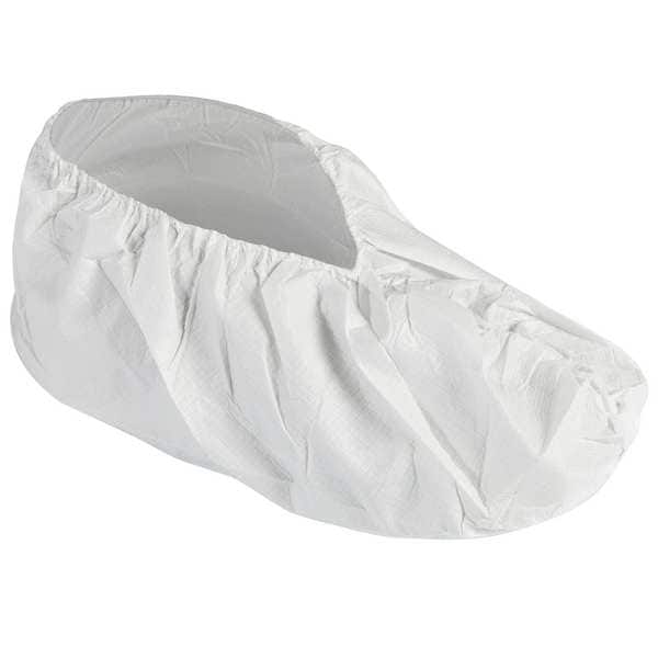 Kleenguard Shoe Covers, Microporous Film Laminate, White, Slip Resistant Sole: No , L - 44492