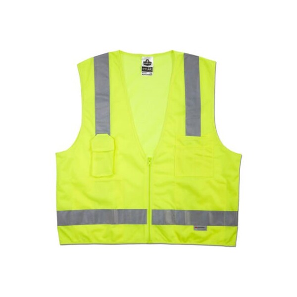 Ergodyne GloWear 8250Z Class 2 Surveyors Vest, Lime, S/M - 21423