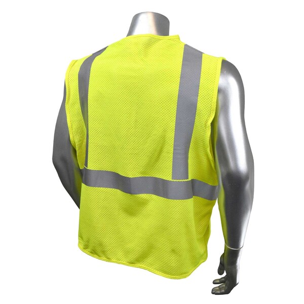 Radwear Usa Hi-Vis FR Safety Vest w/Sleeves M Class 2 , Hook & Loop 0 Pockets - SV97E-2VGM-M