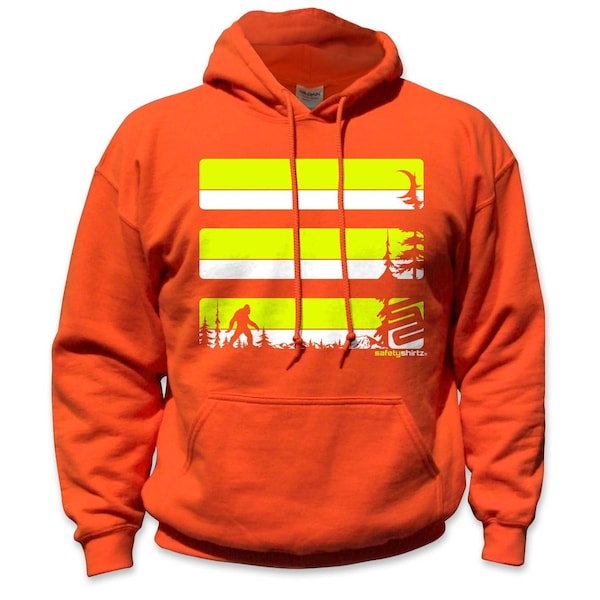 Safetyshirtz Sasquatch High Visibility Hoodie, Orange, L - 64010103L
