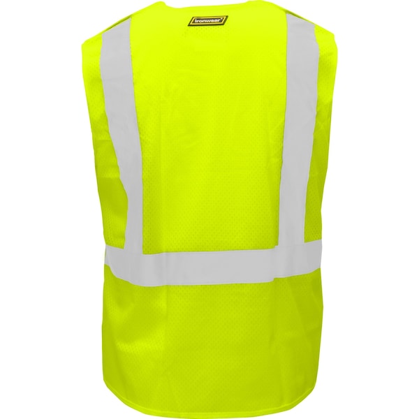 Ironwear Hi-Vis Safety Vest 4XL Class 2 , Hook & Loop 5 Pockets - 1284BRK-L-4XL