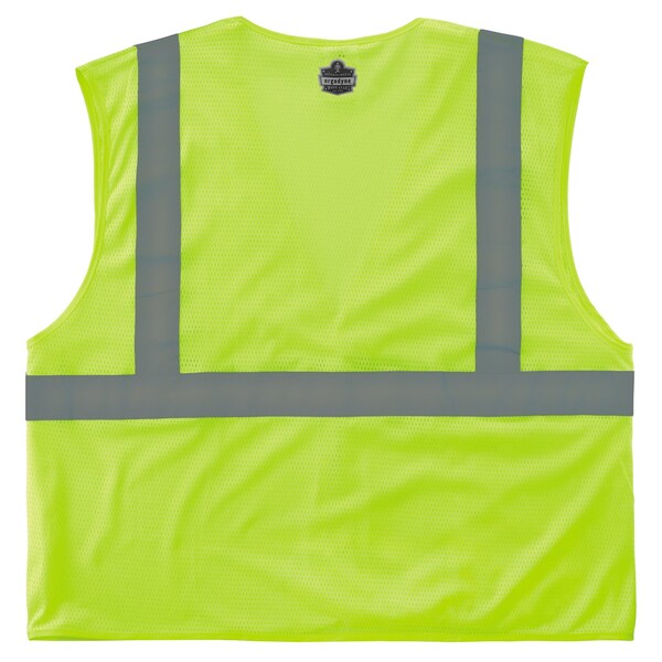 Ergodyne Hi-Vis Safety Vest XL Class 2 , Hook & Loop 1 Mic Tab - 8210HL-S