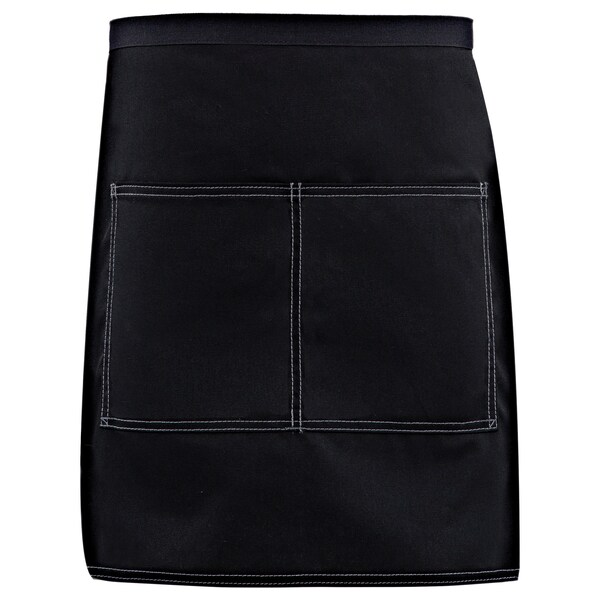 Fame (A Delta Plus Group Company) Waist Apron, Half Bistro, City Market Everyday, CME28, Black - 83506
