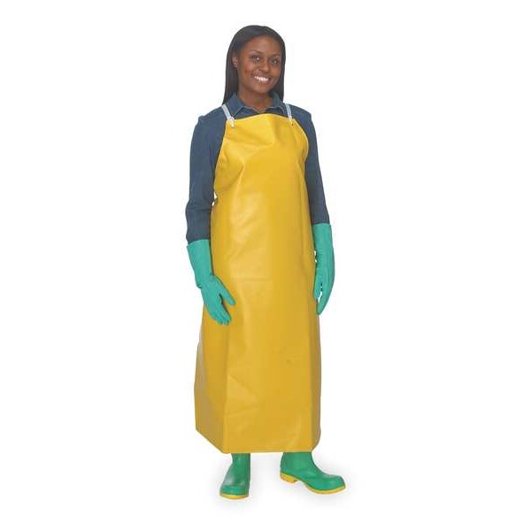 Ansell Bib Apron, Yellow, Universal, 45 In. L - 56-300