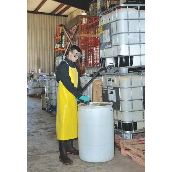 Ansell Bib Apron, Yellow, 45 In. L - 56-400