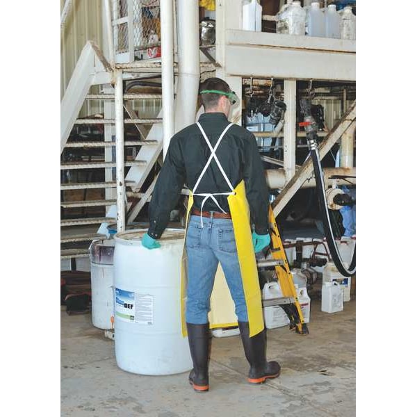Ansell Bib Apron, Yellow, 45 In. L - 56-400