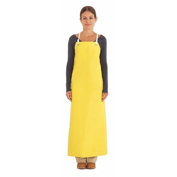 Ansell Bib Apron, Yellow, 45 In. L - 56-400
