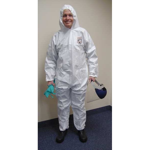 International Enviroguard Disposable Coverall, Hooded, XL, MicroGuard MP(R), Zipper, Elastic Cuff, Elastic Ankle, Serged Seam - 8015-XL