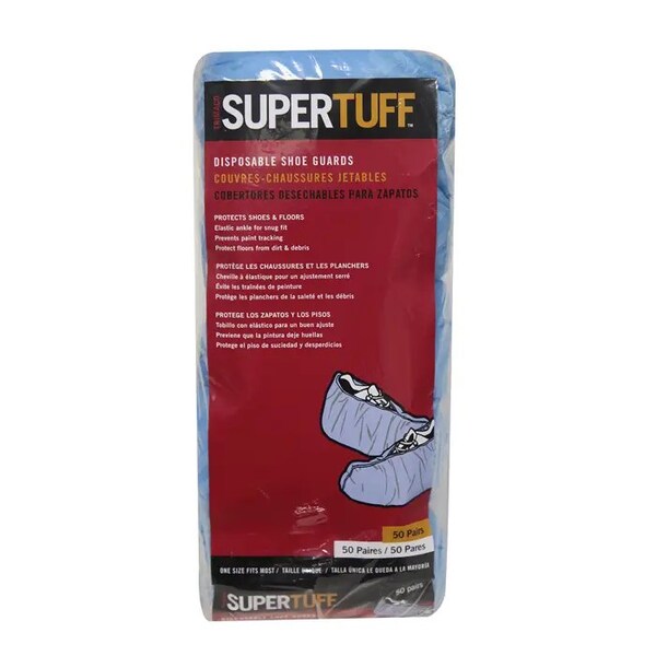 Trimaco Fits Most Blue SuperTuff Non-Skid Shoe Guard, PK 100 - 54350