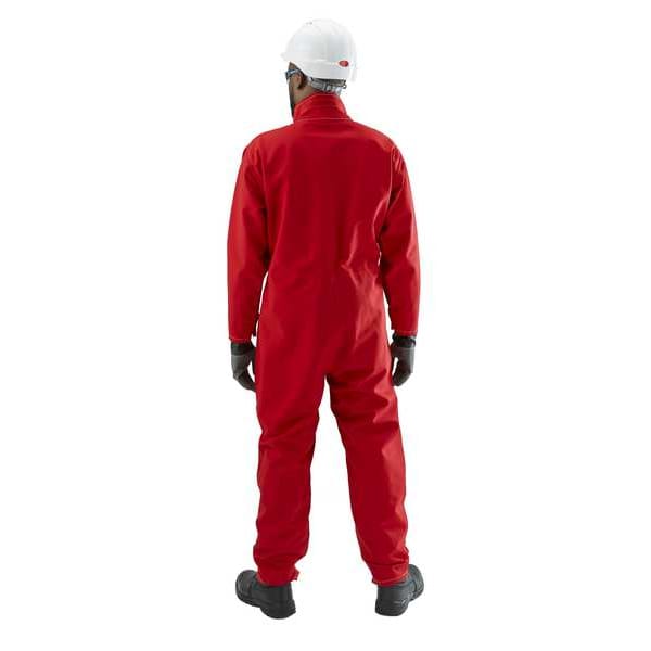 Ansell 6667x Coveralls, Polyester, 31 in Inseam, Red - 66-667
