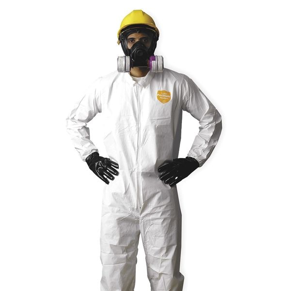 Dupont Disposable Coverall, Collared, 3XL, ProShield(R) 60, Zipper, Elastic Cuff, Elastic Ankle, 25 PK - NG125SWH3X002500