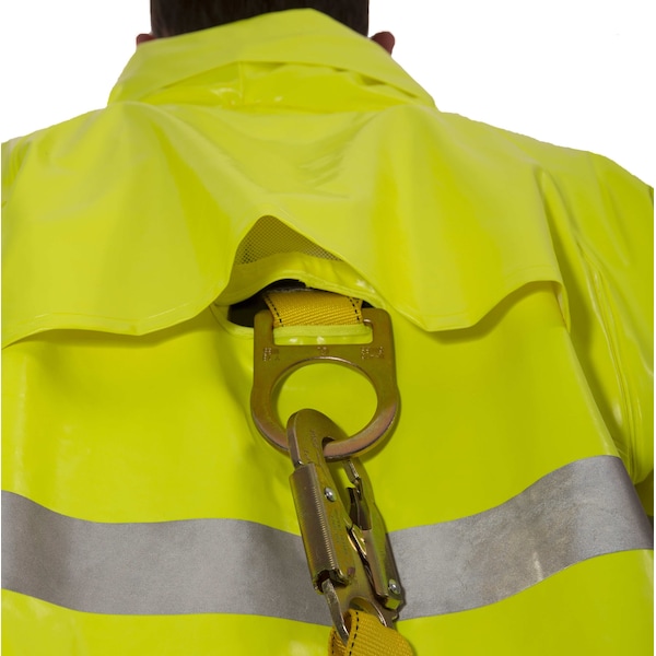 Tingley Flame Resistant Rain Jacket, PVC, Class 3 R, Green/Yellow, 2XL - J53122