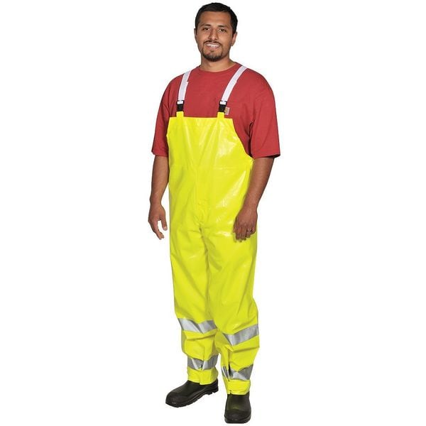 Tingley Flame Resistant Rain Jacket, PVC, Class 3 R, Green/Yellow, 2XL - J53122