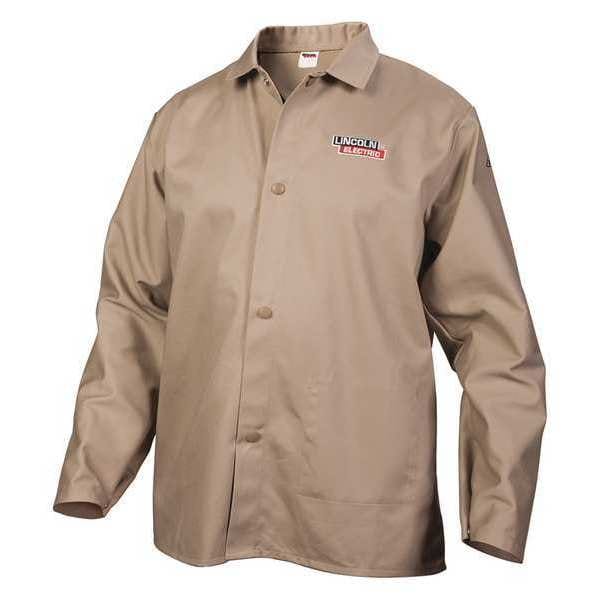 Lincoln Electric Welding Jacket, Khaki, 2XL, 33 in. L - KH840XXL