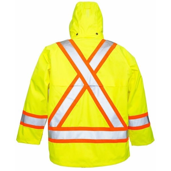 Viking Hi-Viz Safety Jacket, Polyester, Polyurethane, Class 3 Type R, Green, 2XL - 6330JG-XXL