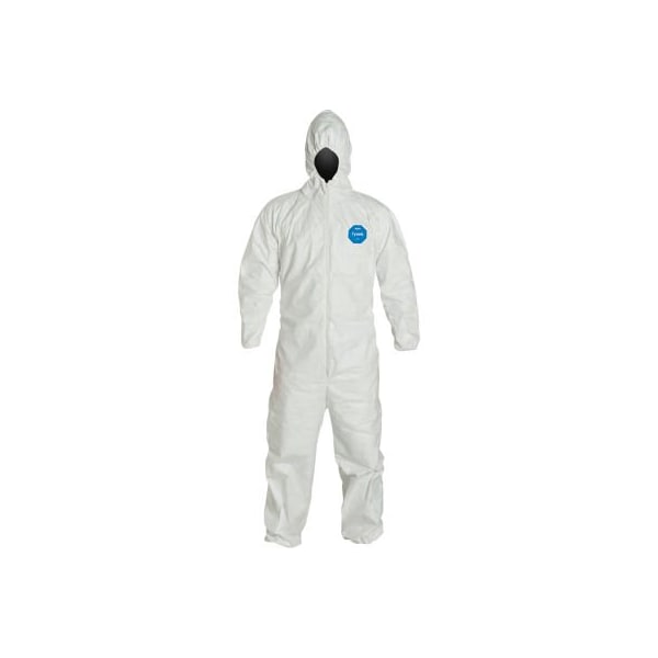 Dupont Disposable Coverall, Hooded, 2XL, Serged Seam - TY127SWH2X002500