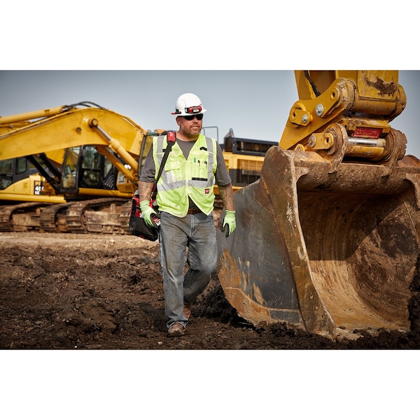 Milwaukee Tool Class 2 Breakaway High Visibility Yellow Mesh Safety Vest - Small/Medium - 48-73-5121