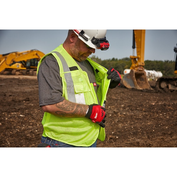 Milwaukee Tool Class 2 Breakaway High Visibility Yellow Mesh Safety Vest - Small/Medium - 48-73-5121