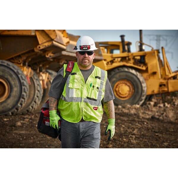 Milwaukee Tool Class 2 Breakaway High Visibility Yellow Mesh Safety Vest - Small/Medium - 48-73-5121