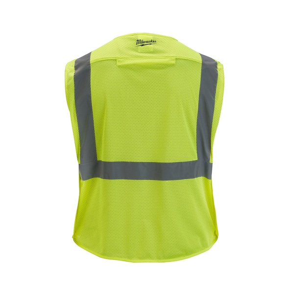 Milwaukee Tool Class 2 Breakaway High Visibility Yellow Mesh Safety Vest - Small/Medium - 48-73-5121