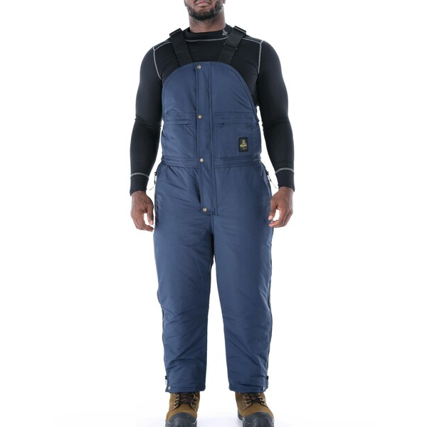 Refrigiwear Chillbreaker High Bib Overalls, 100% Polyester, Navy, M - 0485RNAVMED